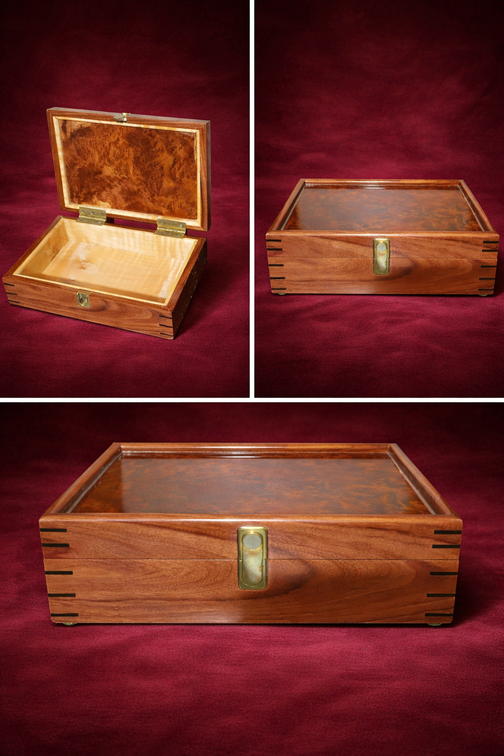 Luxury Honduras Rosewood & Redwood Burl Box